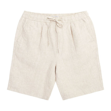 Knowledge Cotton Apparel M FIG Loose Linen Shorts Light Feather Gray