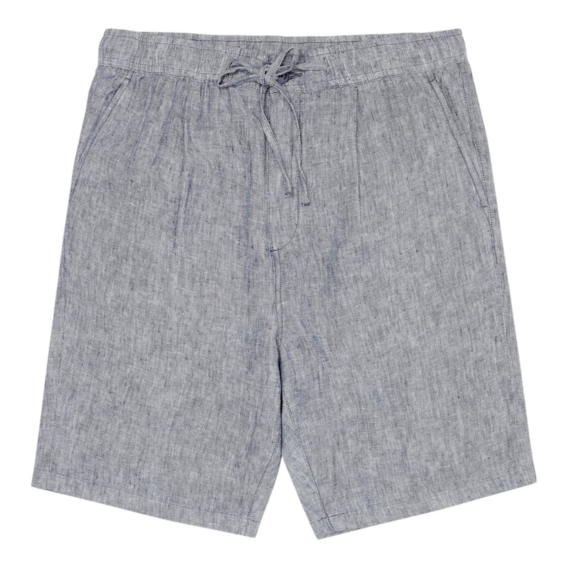 Knowledge Cotton Apparel M Fig Loose Linen Shorts 1226 Vintage Indigo
