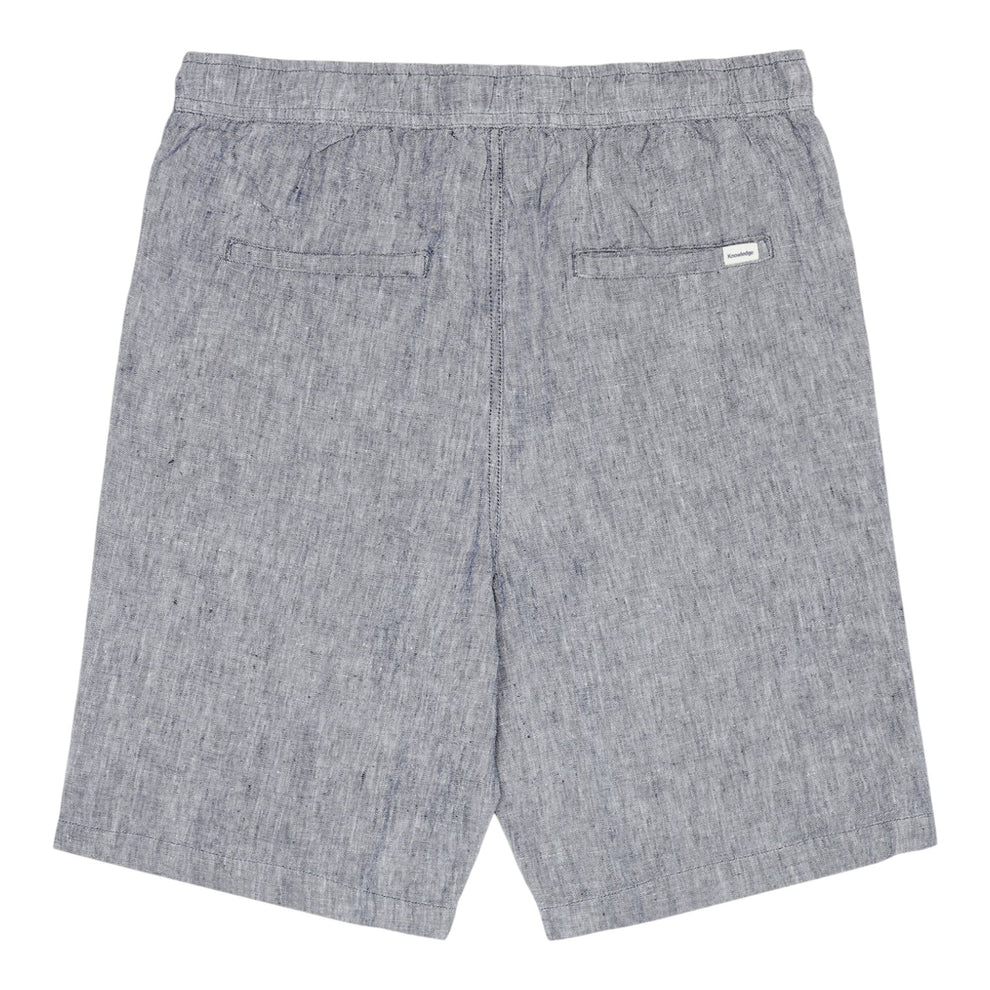 Knowledge Cotton Apparel M Fig Loose Linen Shorts 1226 Vintage Indigo