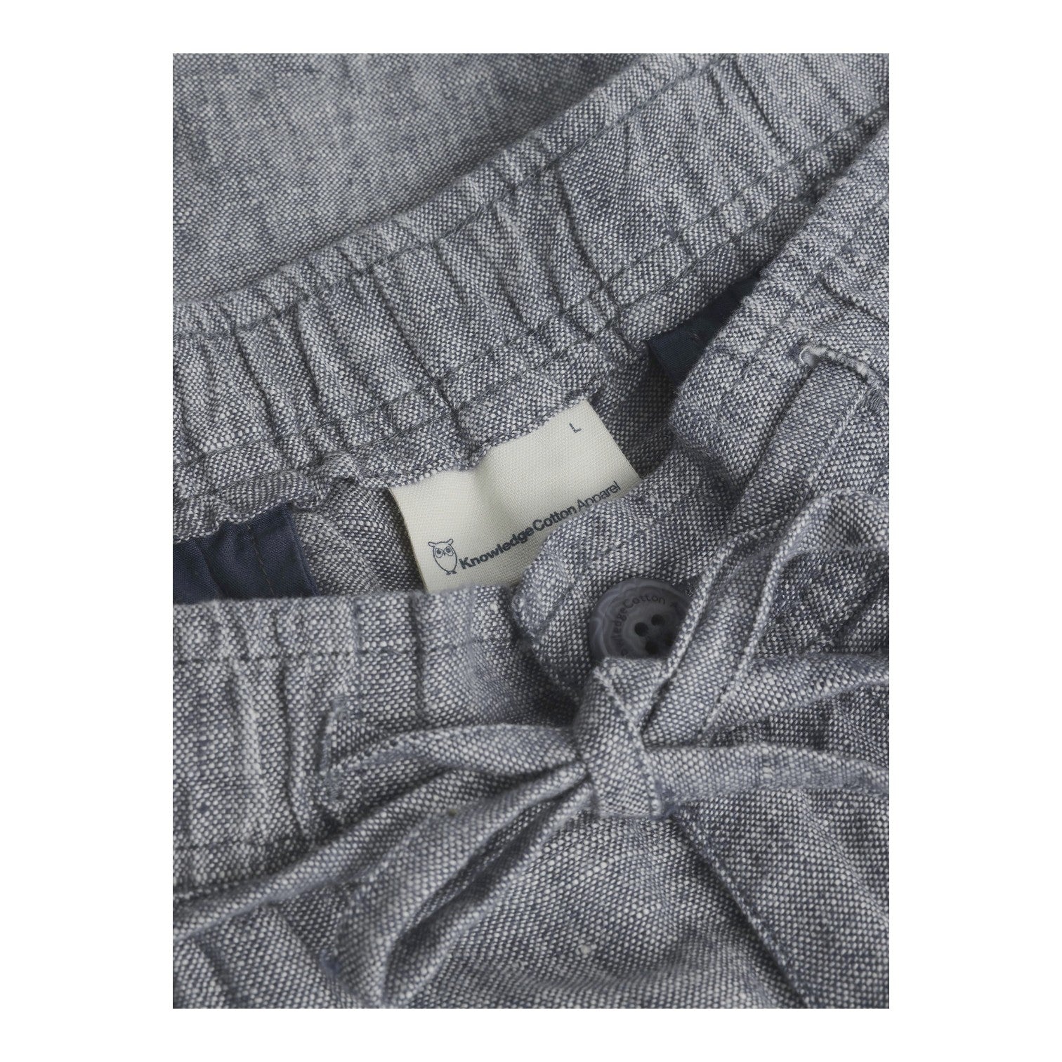 Knowledge Cotton Apparel M Fig Loose Linen Shorts 1226 Vintage Indigo