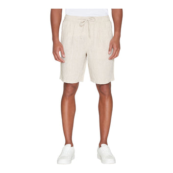 Knowledge Cotton Apparel M Fig Loose Linen Shorts 1449 Yarndyed - Light Feather Gray