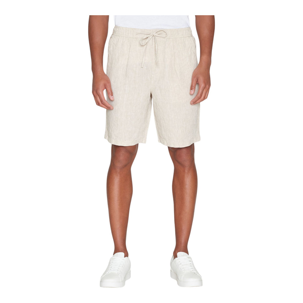 Knowledge Cotton Apparel M Fig Loose Linen Shorts 1449 Yarndyed - Light Feather Gray