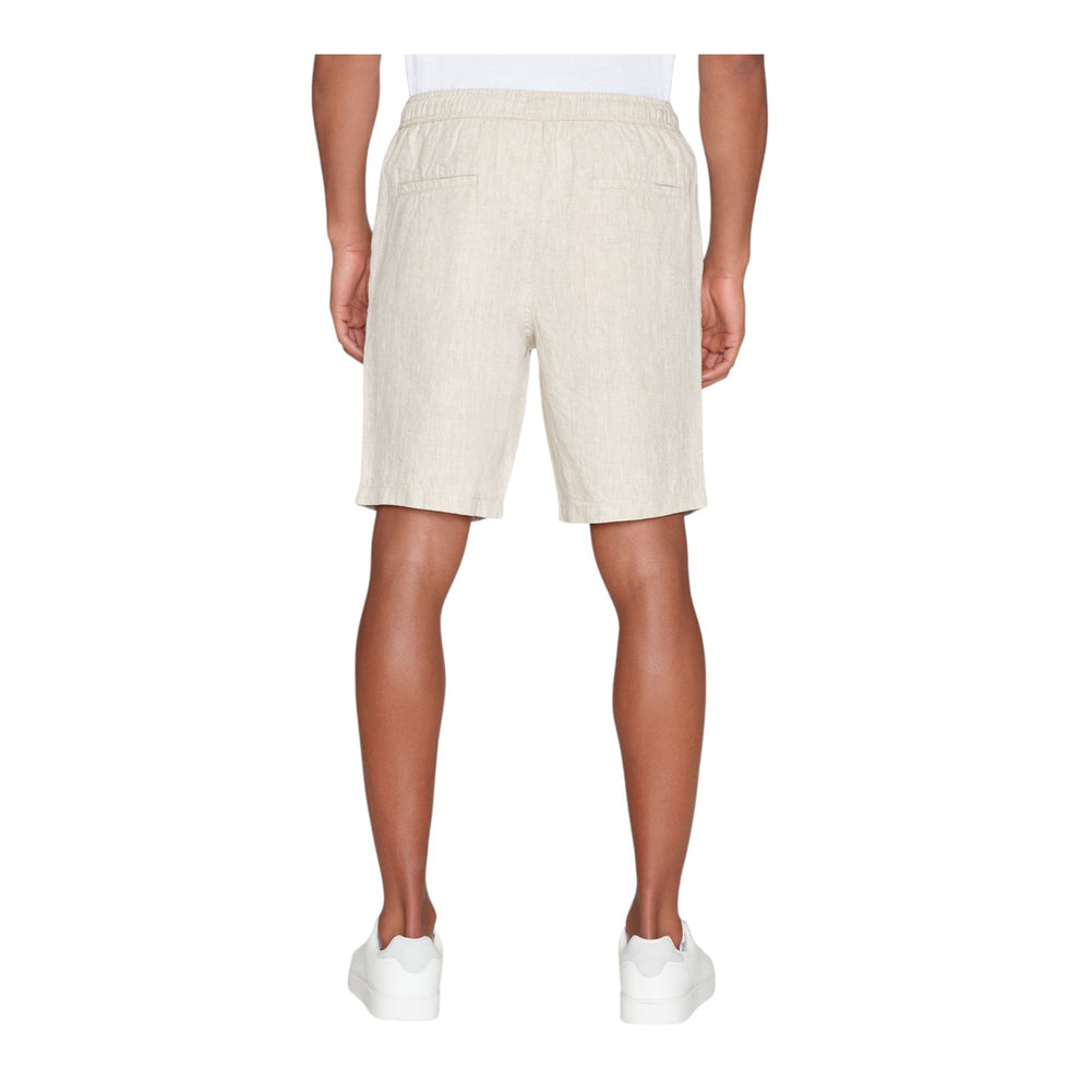 Knowledge Cotton Apparel M Fig Loose Linen Shorts 1449 Yarndyed - Light Feather Gray