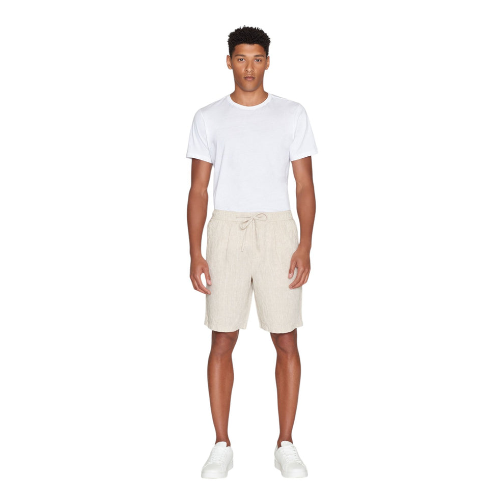 Knowledge Cotton Apparel M Fig Loose Linen Shorts 1449 Yarndyed - Light Feather Gray
