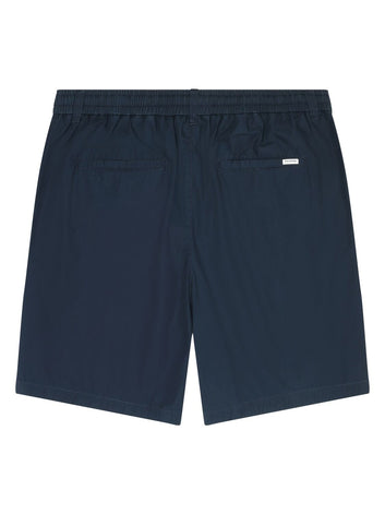 Knowledge Cotton Apparel M Fig Loose Poplin Elastic Waist String Shorts - Gots/Vegan 1001 Total Eclipse