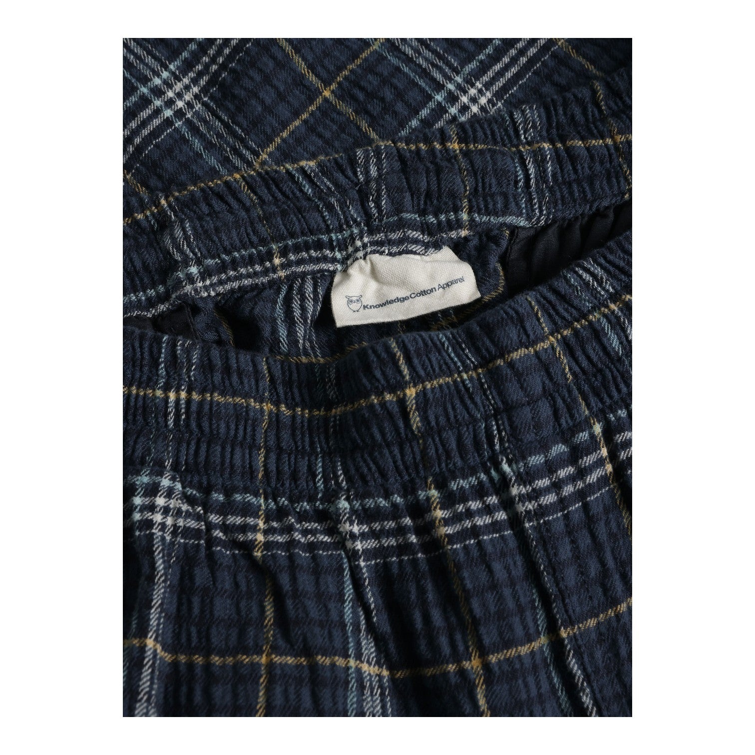 Knowledge Cotton Apparel M Fig Checkered Shorts 7034 Blue Check