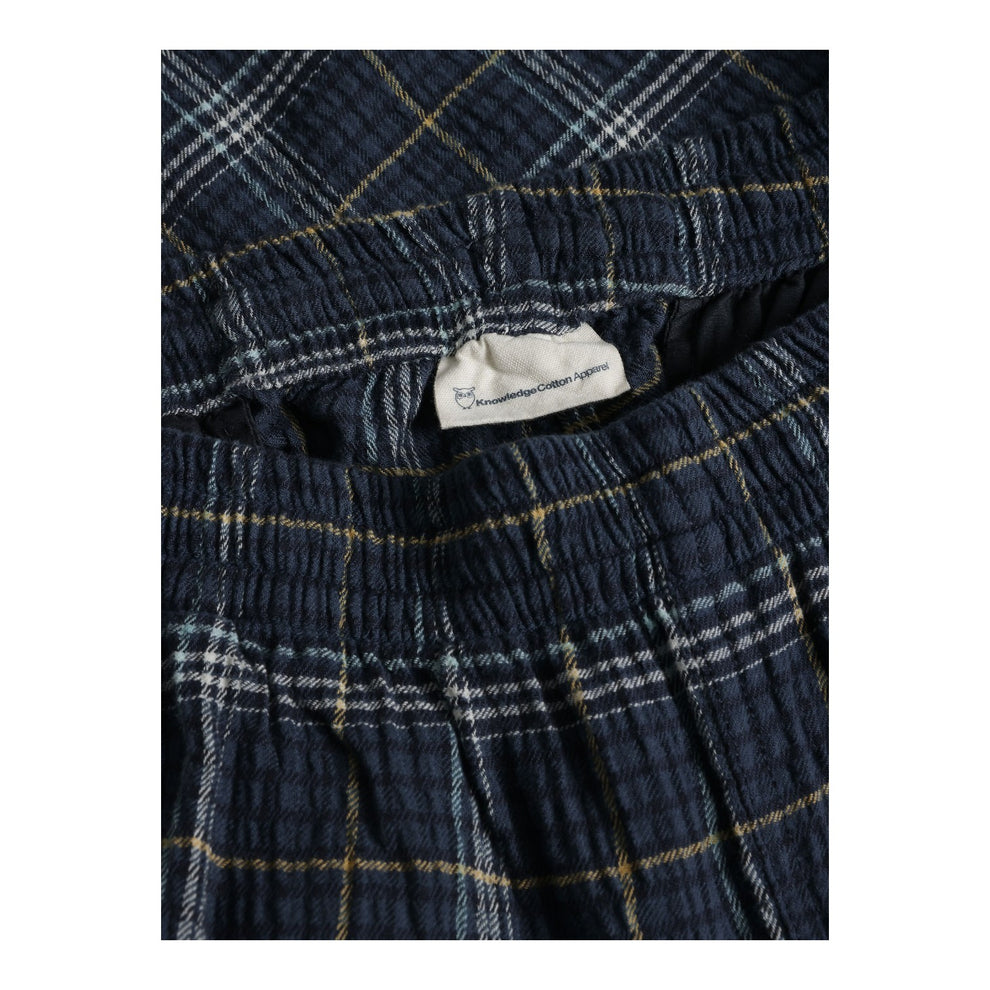 Knowledge Cotton Apparel M Fig Checkered Shorts 7034 Blue Check