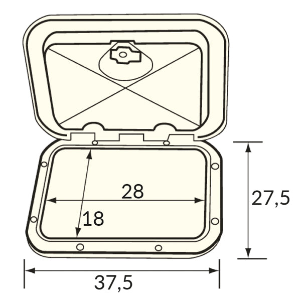 Nuova Rade luge Classic hvid, 275x375 mm