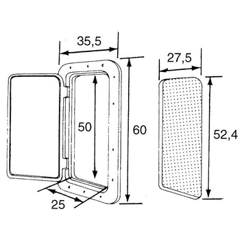 Nuova Rade luge Classic hvid, 355x600mm