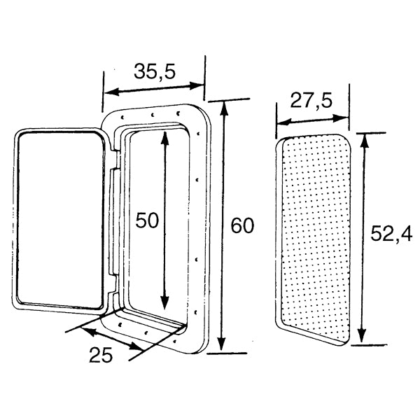 Nuova Rade luge Classic hvid, 355x600mm