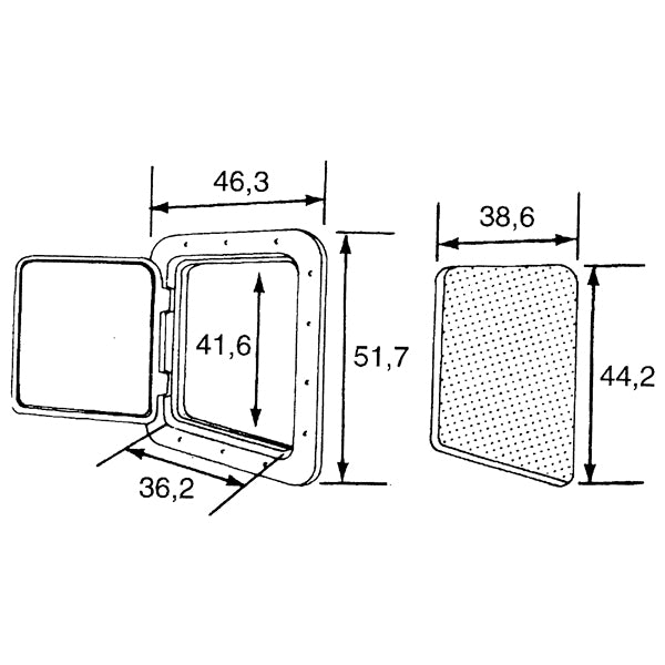 Nuova Rade luge Classic hvid, 463x517mm