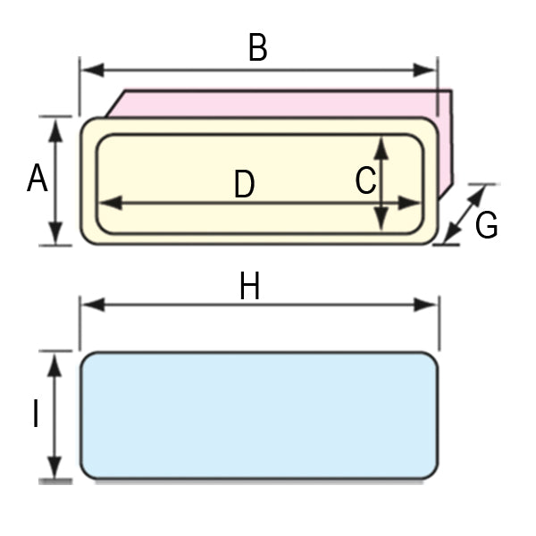 Nouva Rade handskerum 42x17x10cm, hvid