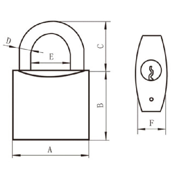 Hængelås LEMEN stål lang bøjle, 40mm