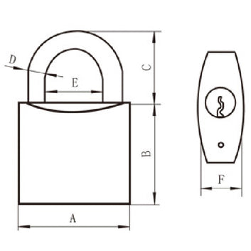 Hængelås LEMEN med hovednøgler 50mm, sæt 4 stk