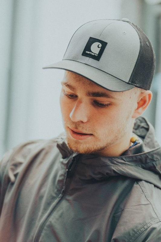 Carhartt U Twill Mesh Back Logo Patch Cap Asphalt
