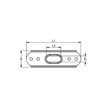 Blue Wave T-terminal-bagplade rustfri