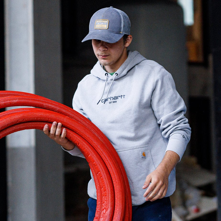 Carhartt U Force Relaxed Fit Lightweight Logo Sweatshirt Grå