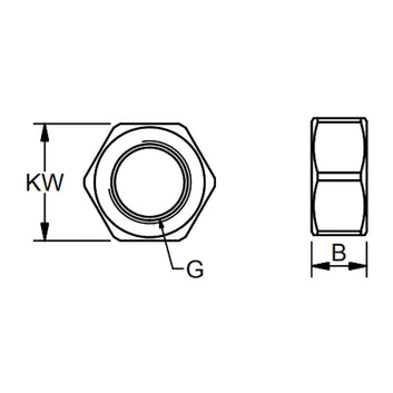 Blue Wave Møtrik rustfri UNF for vantskrue