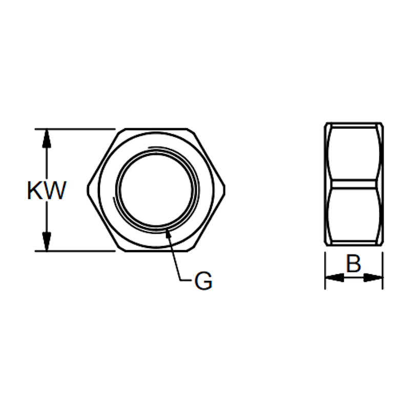 Blue Wave Møtrik rustfri UNF for vantskrue