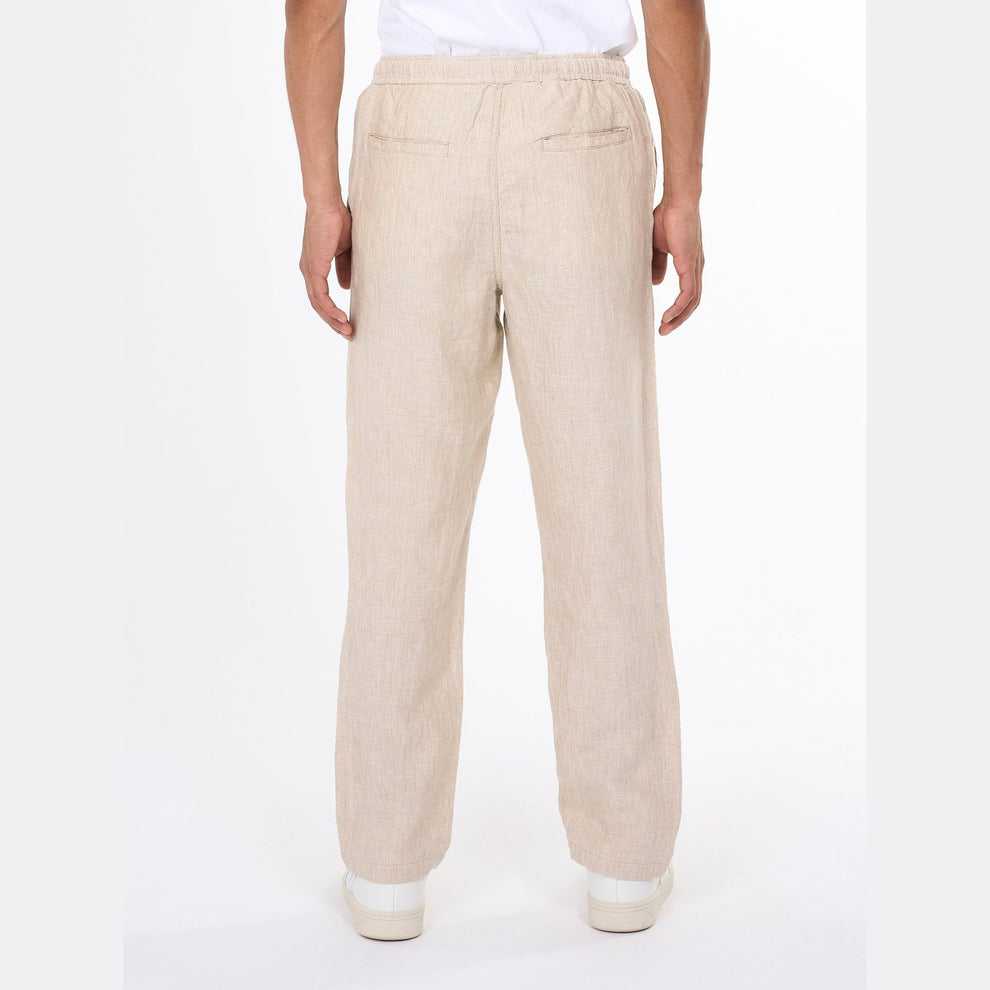 Knowledge Cotton Apparel M FIG Loose Linen Pants Light Feather Gray