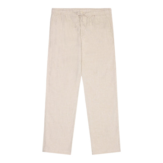 Knowledge Cotton Apparel M Fig Loose Linen Pants 1449 Yarndyed - Light Feather Gray