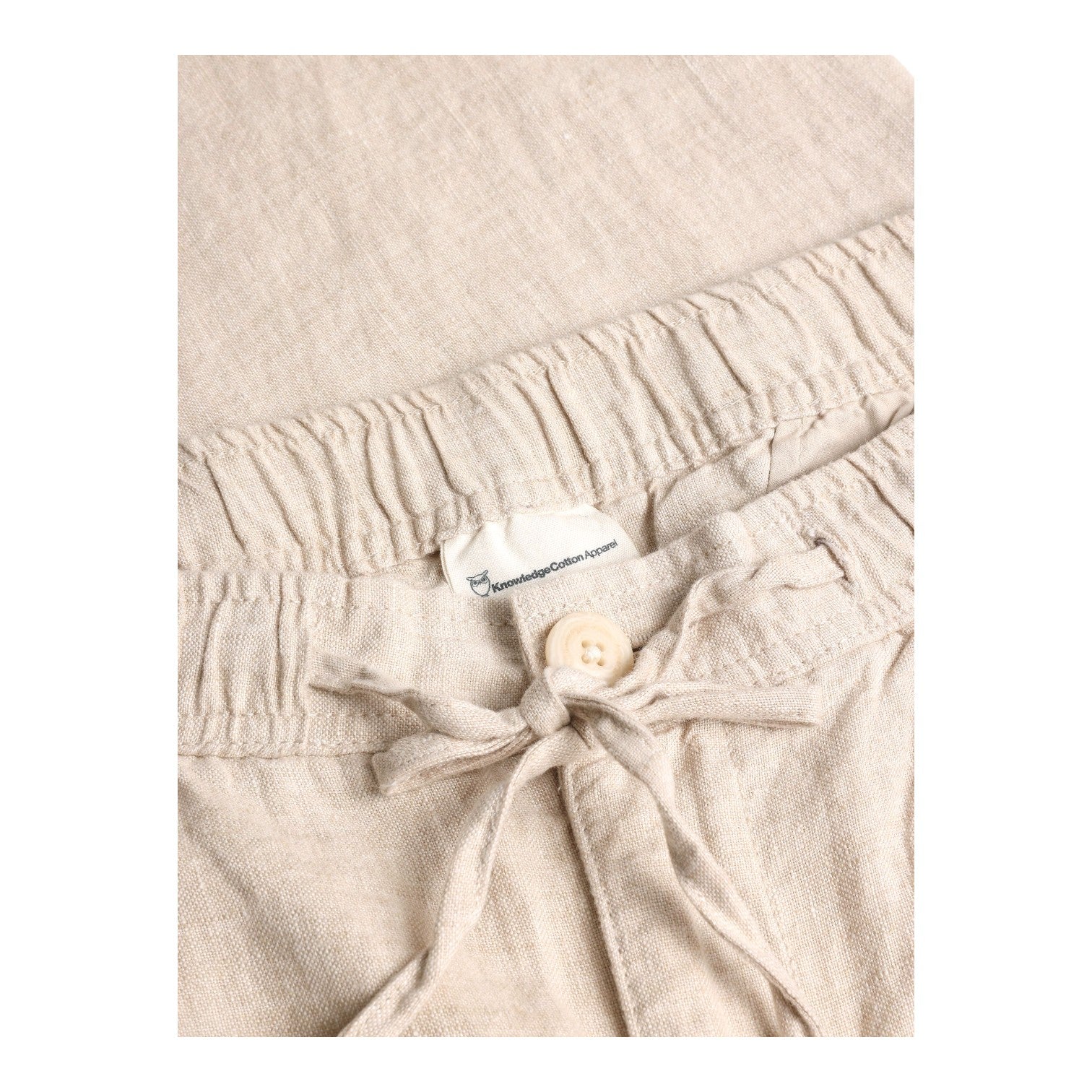 Knowledge Cotton Apparel M Fig Loose Linen Pants 1449 Yarndyed - Light Feather Gray