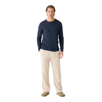 Knowledge Cotton Apparel M Fig Loose Linen Pants 1449 Yarndyed - Light Feather Gray
