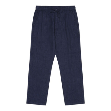 Knowledge Cotton Apparel M Fig Loose Linen Pants 1450 Yarndyed - Total Eclipse