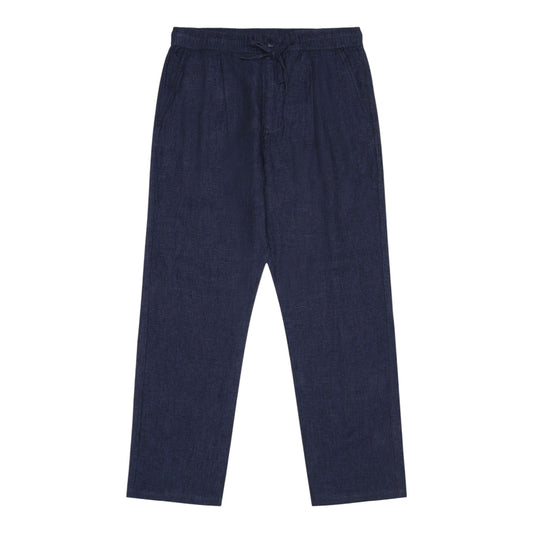 Knowledge Cotton Apparel M Fig Loose Linen Pants 1450 Yarndyed - Total Eclipse