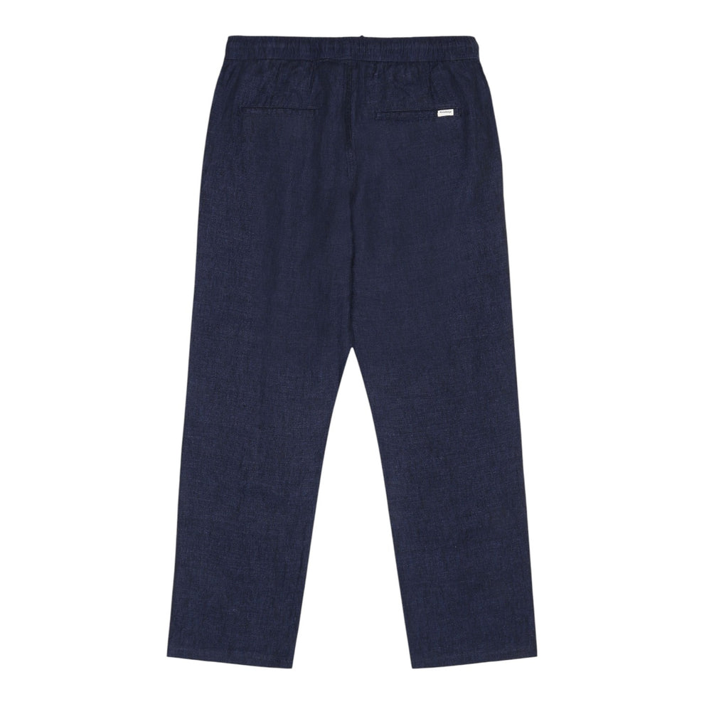 Knowledge Cotton Apparel M Fig Loose Linen Pants 1450 Yarndyed - Total Eclipse