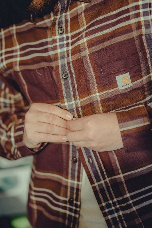 Carhartt M Midweight Flannel Long Sleve Plaid Shirt