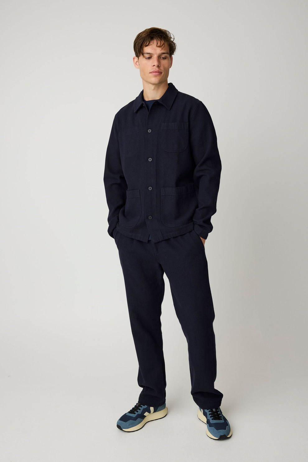 Knowledge Cotton Apparel M Fig Comfort Canvas Pants Night Sky