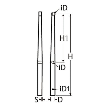 Scepter rustfrit med stort top-øje