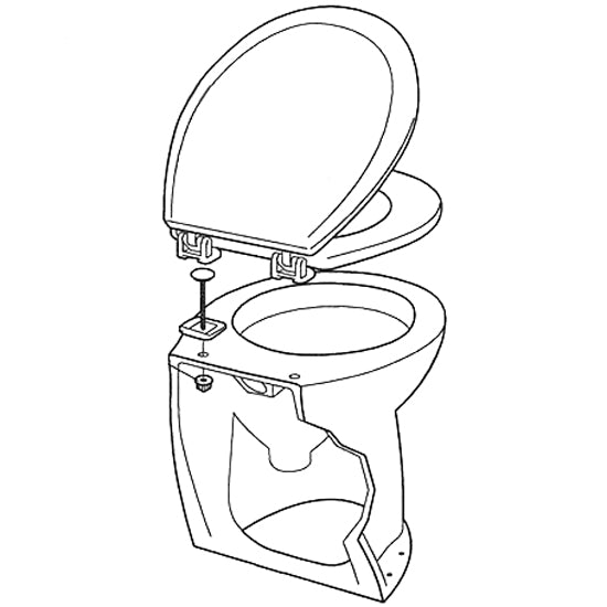 Hængselsæt til deluxe toilet