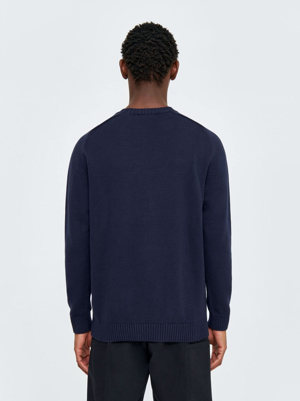 Knowledge Cotton Apparel M Crew Neck Sweater 1412 Night Sky