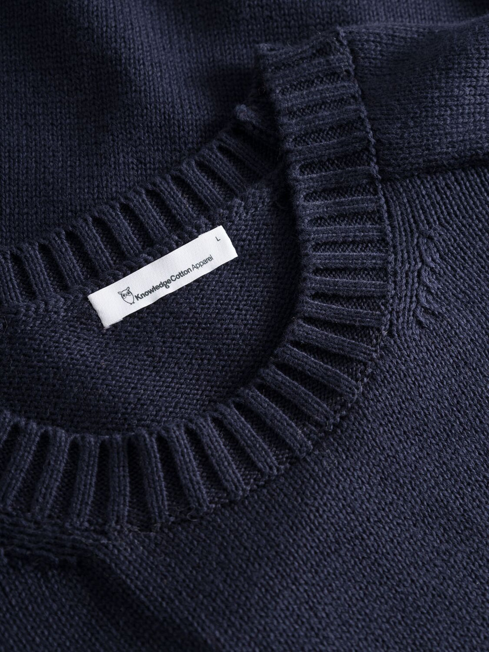 Knowledge Cotton Apparel M Crew Neck Sweater 1412 Night Sky