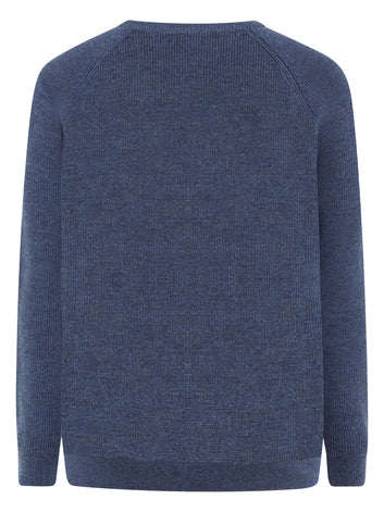 Knowledge Cotton Apparel M Merino Crew Neck Sweater 1226 Vintage Indigo