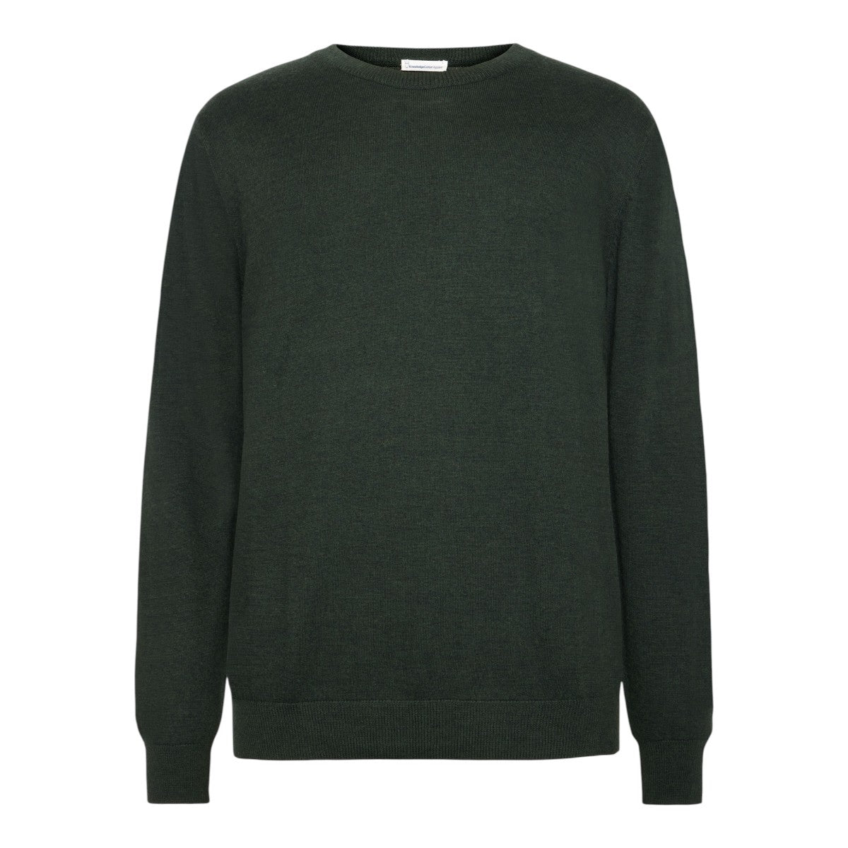 Knowledge Cotton Apparel M Regular Merino Knit Crew Neck - Rws 1090 Forrest Night