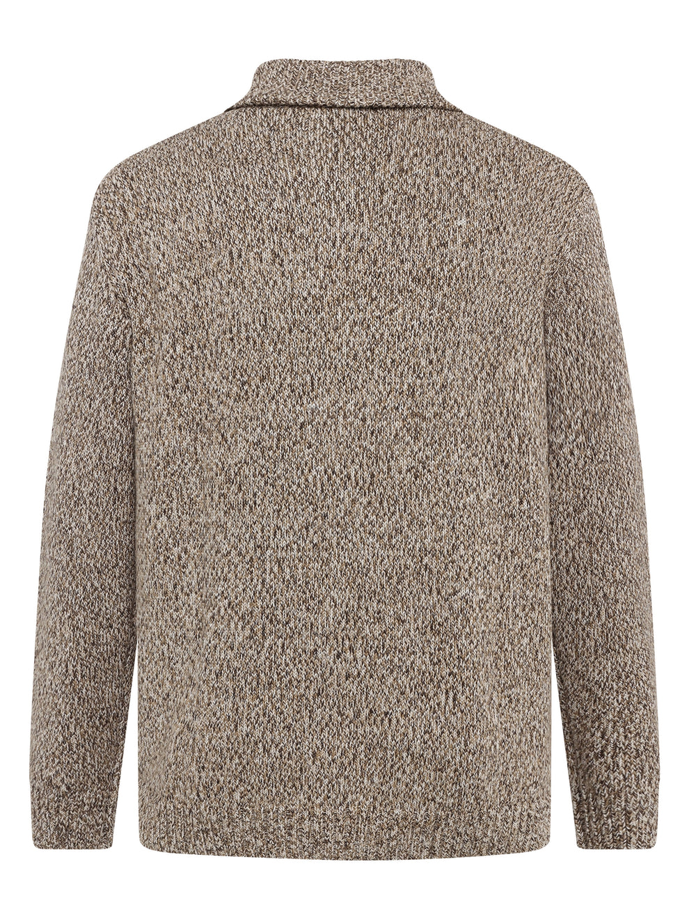 Knowledge Cotton Apparel M Quater Zip Sweater 5003 Brown Multi