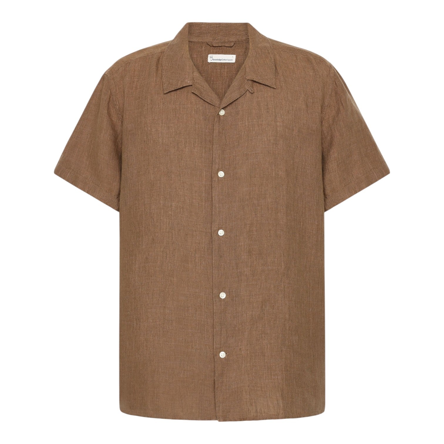 Knowledge Cotton Apparel M Box Short Sleeve Linen Shirt 1019 Tuffet