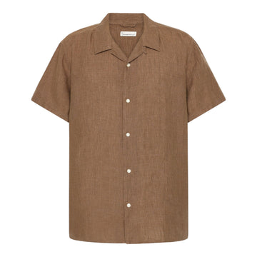 Knowledge Cotton Apparel M Box Short Sleeve Linen Shirt 1019 Tuffet