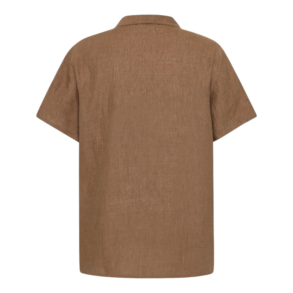 Knowledge Cotton Apparel M Box Short Sleeve Linen Shirt 1019 Tuffet