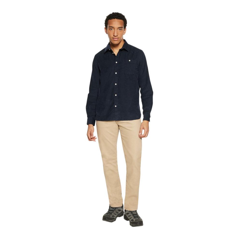 Knowledge Cotton Apparel M Organic Cotton Corduroy Shirt Gots 1001 Total Eclipse