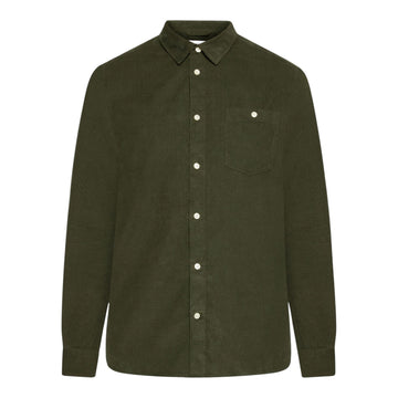 Knowledge Cotton Apparel M Organic Cotton Corduroy Shirt Gots 1090 Forrest Night