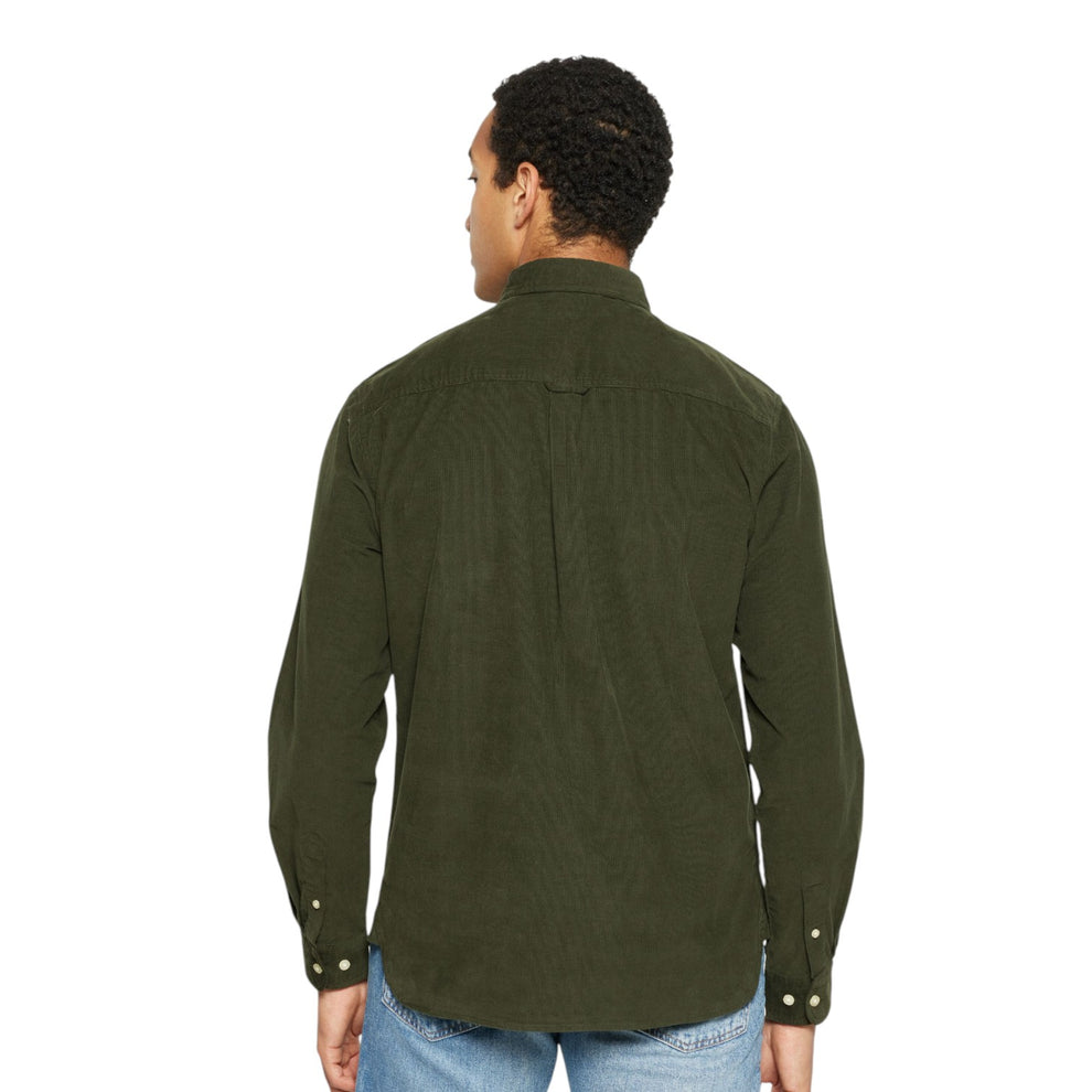 Knowledge Cotton Apparel M Organic Cotton Corduroy Shirt Gots 1090 Forrest Night