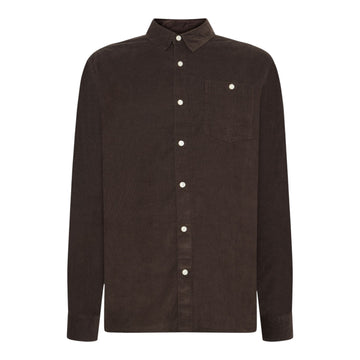 Knowledge Cotton Apparel M Organic Cotton Corduroy Shirt Gots 1487 Chocolate Torte