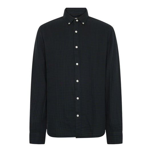 Knowledge Cotton Apparel M Organic Cotton Checked Shirt Gots 7023 Green Check