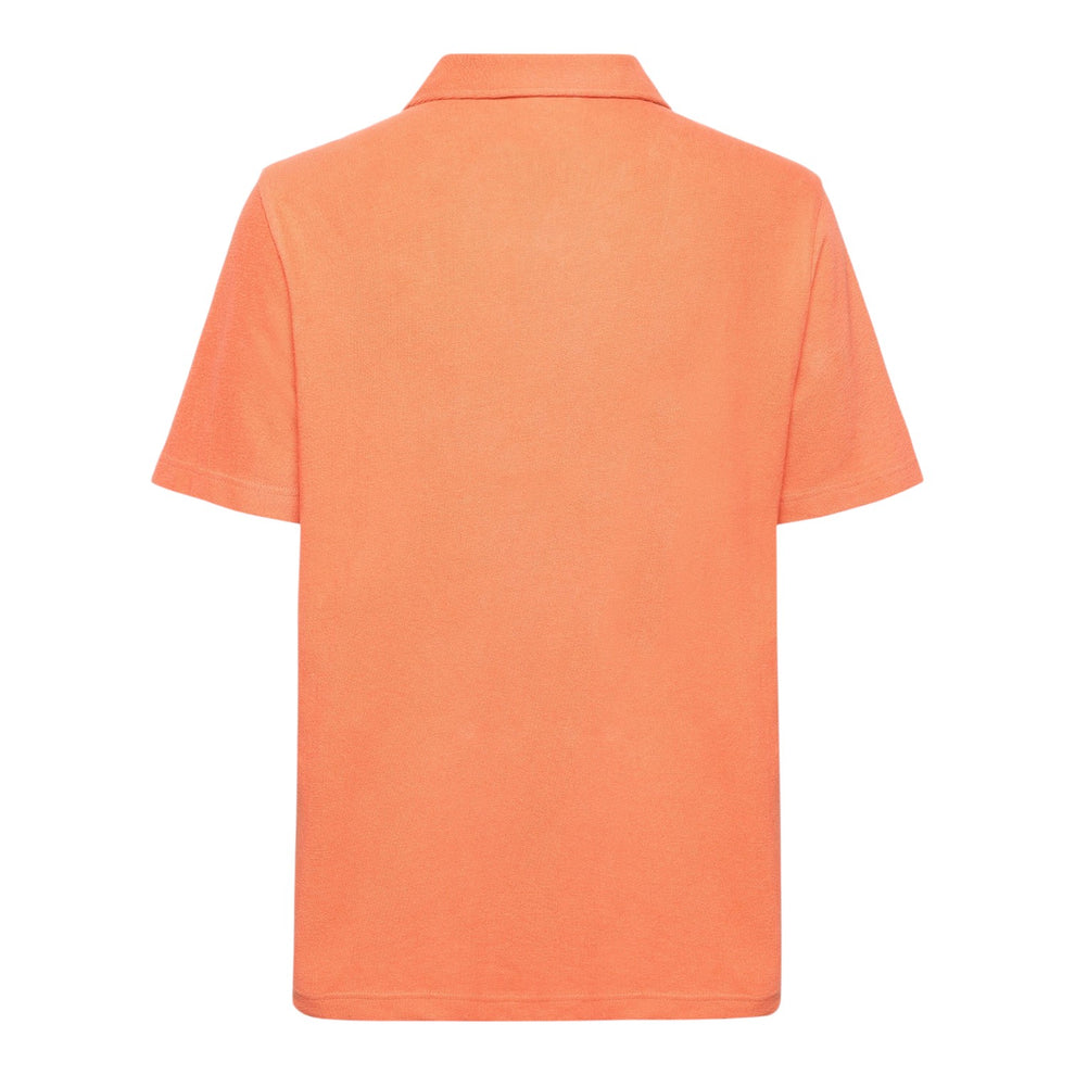 Knowledge Cotton Apparel M Box Fit Short Sleeve Bouclé Shirt 1481 Langoustino