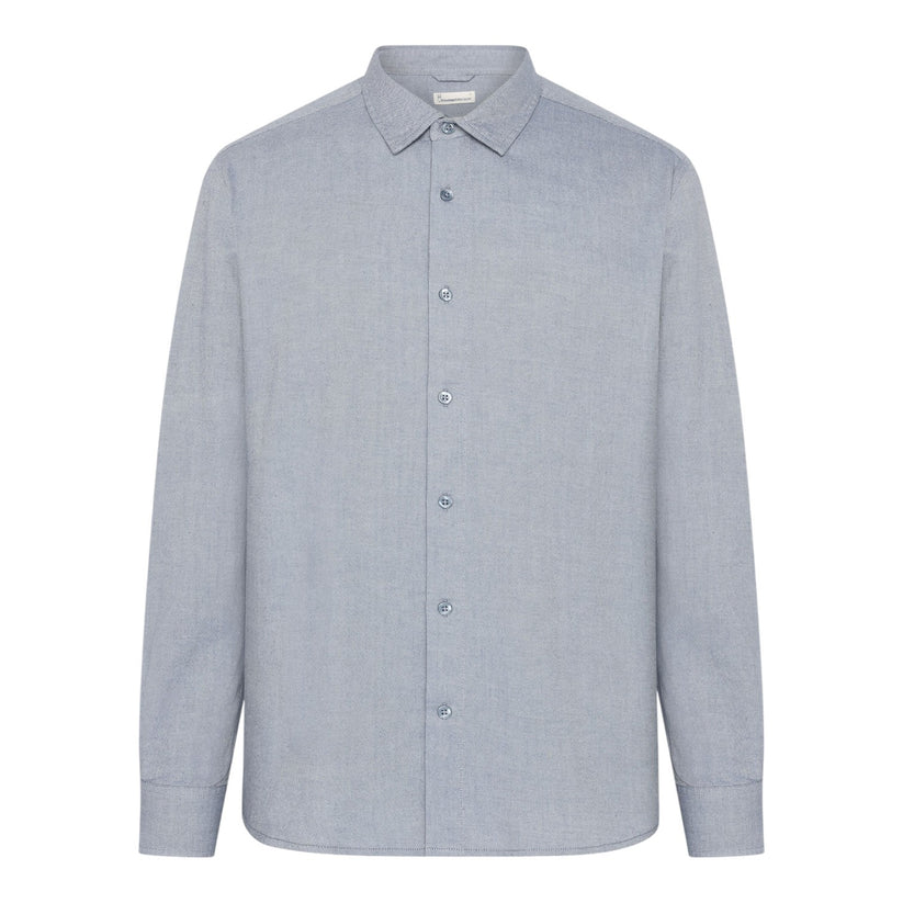 Knowledge Cotton Apparel M Regular Fit Light Twill Shirt 1226 Vintage Indigo
