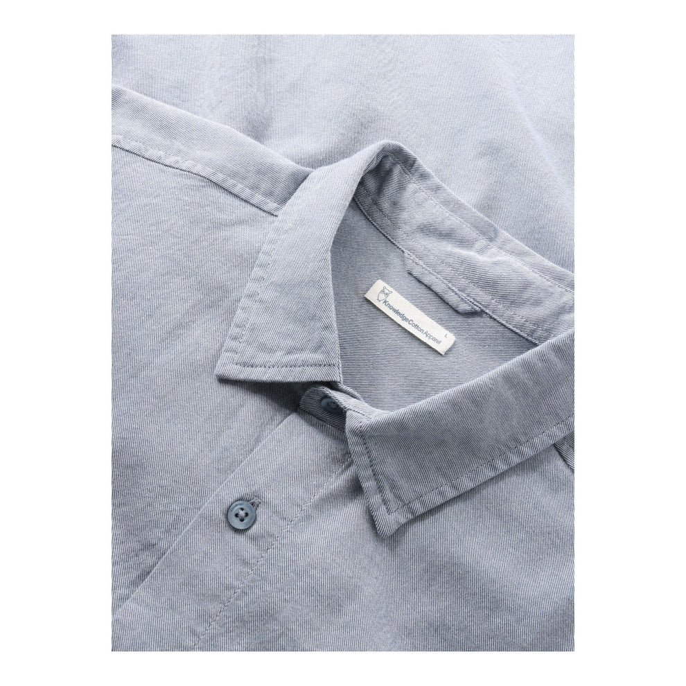 Knowledge Cotton Apparel M Regular Fit Light Twill Shirt 1226 Vintage Indigo